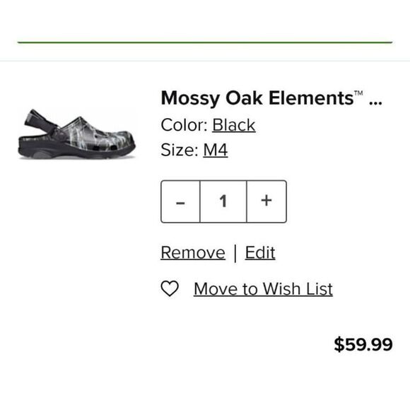 Crocs MOSSY OAK ELEMENTS™ ALL-TERRAIN CLOG Size W 6 - Picture 4 of 7